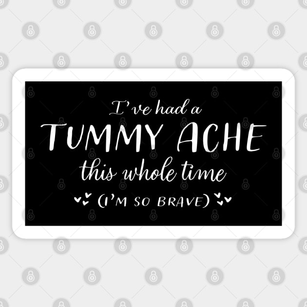 Tummy Ache Sticker by Hello Emu Design